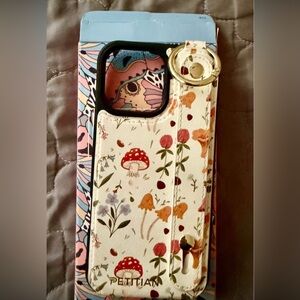 Floral Mushroom Phone Case - Cream